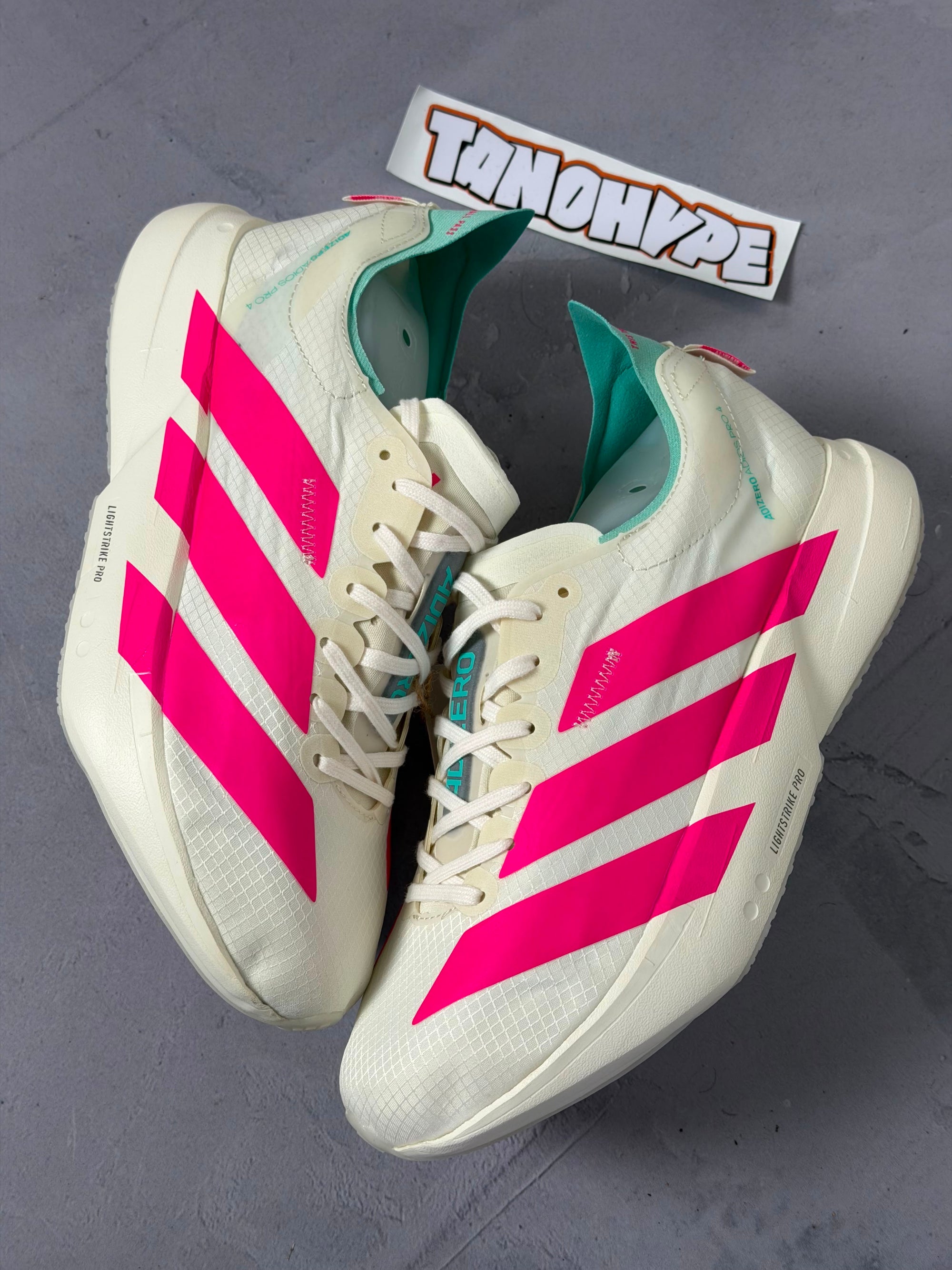 Tênis Adidas Adizero Adios Pro 4 - Offwhite/Pink