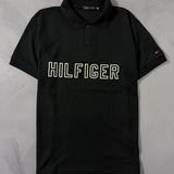 Polo Tommy Hilfiger Letreiro - Preto