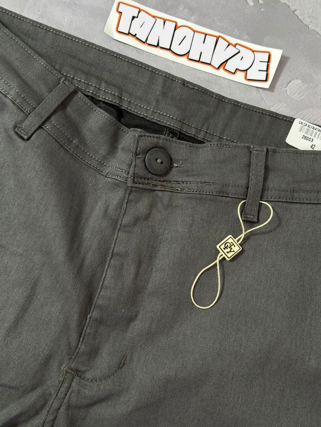 Calça Alfaiataria City Denim - Chumbo