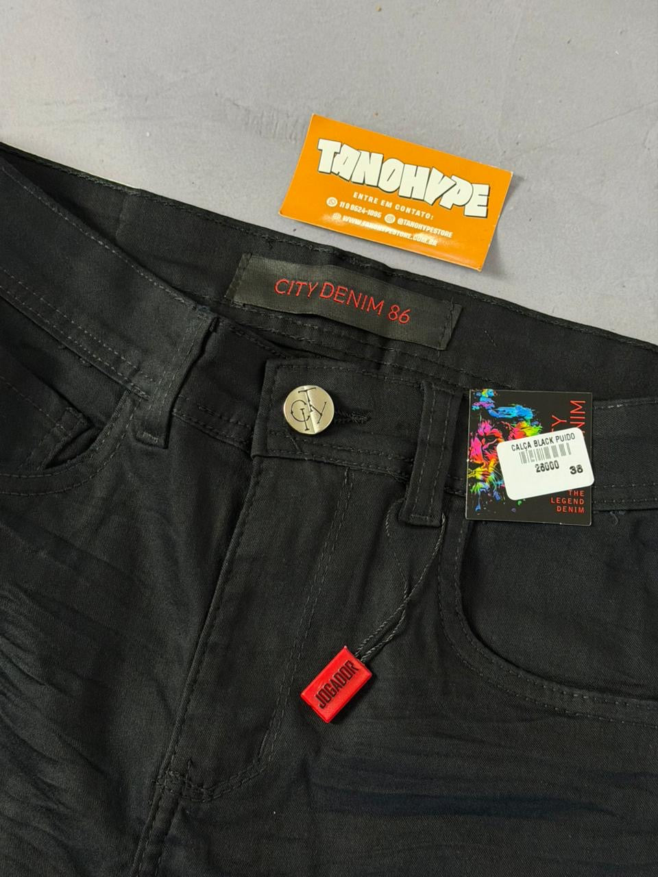 Calça Jeans City Denim - Preto