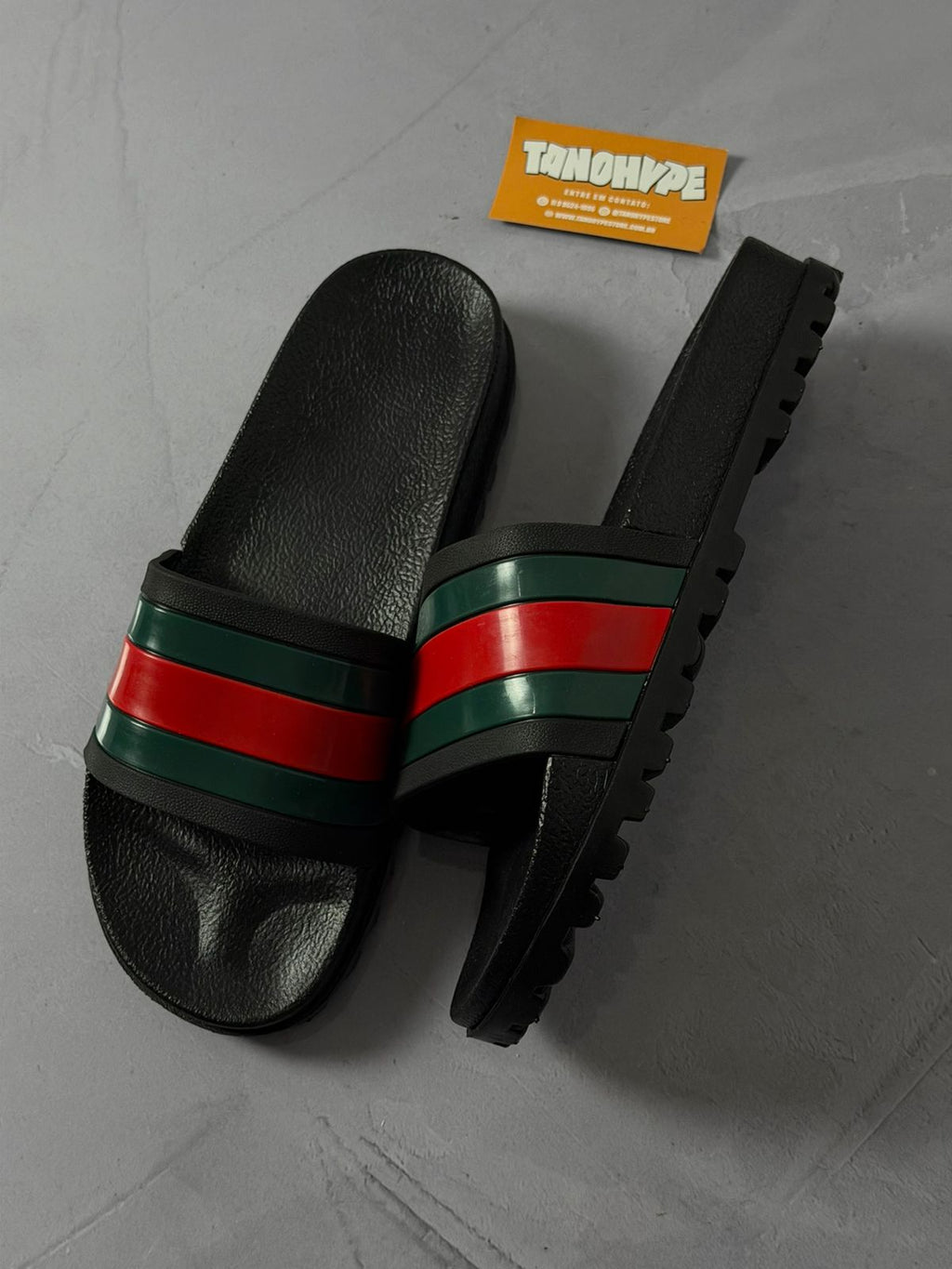 Chinelo Slide Gucci Preto