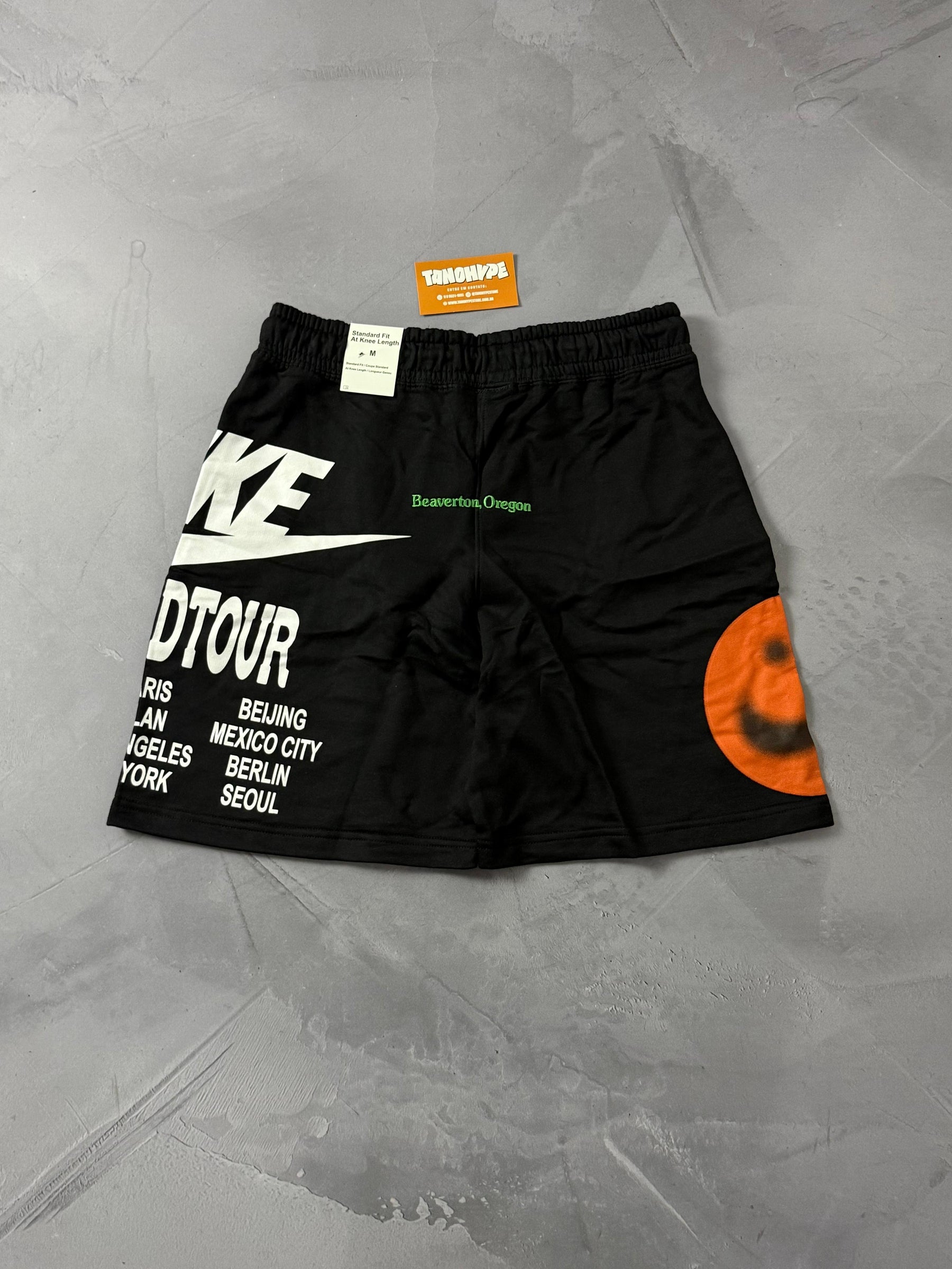 Shorts Moletom Nike World Tour - Preto
