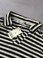 Polo Zara Tricô - Preta Listrada