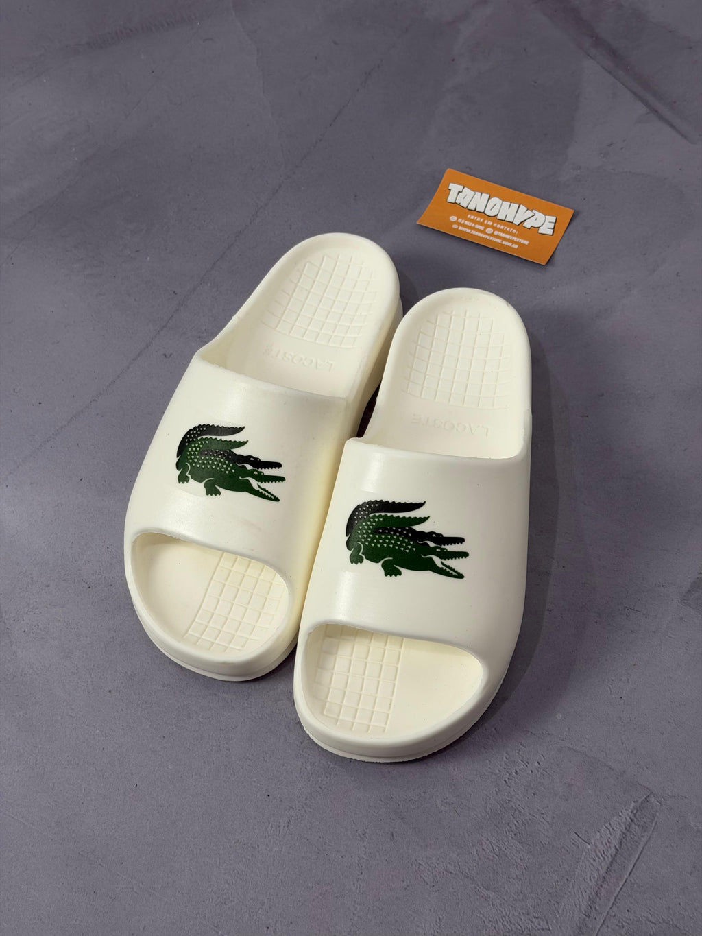 Chinelo Slide Lacoste - OffWhite