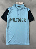 Polo Tommy Hilfiger Letreiro - Azul
