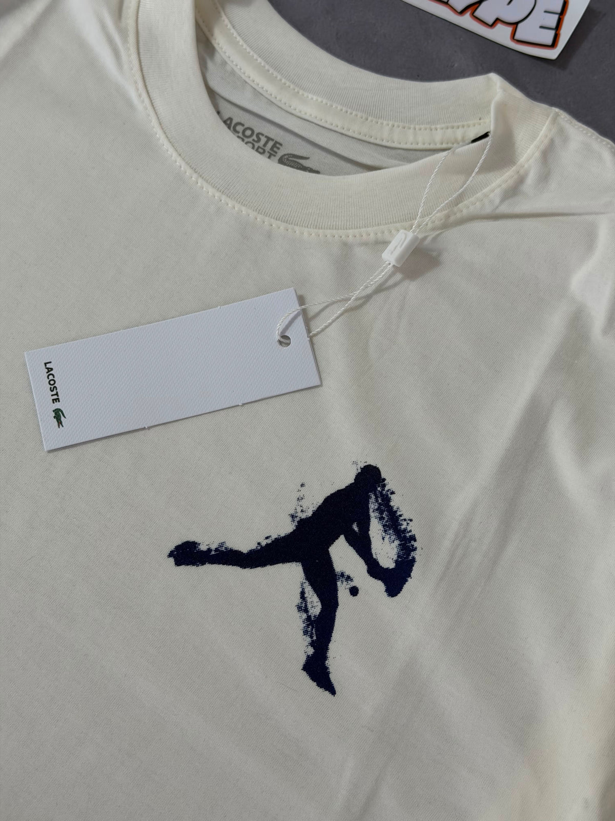 Camiseta Lacoste x Djokovic - Creme