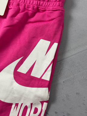 Shorts Moletom Nike World Tour - Rosa