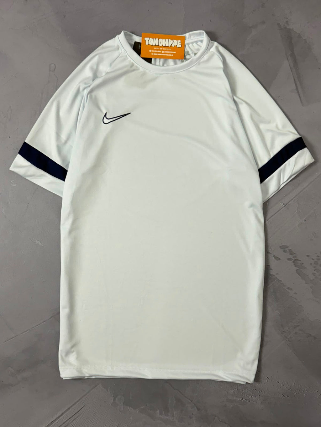 Camiseta Nike Dri Fit Academy 2021 - Branca/Azul
