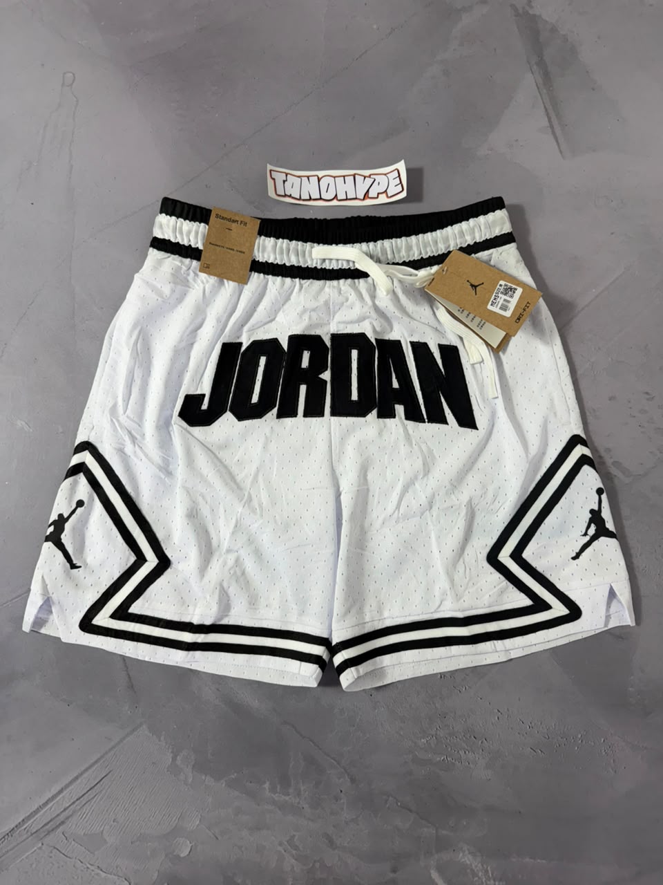 Shorts Jordan Diamond Dri Fit Logo - Branco
