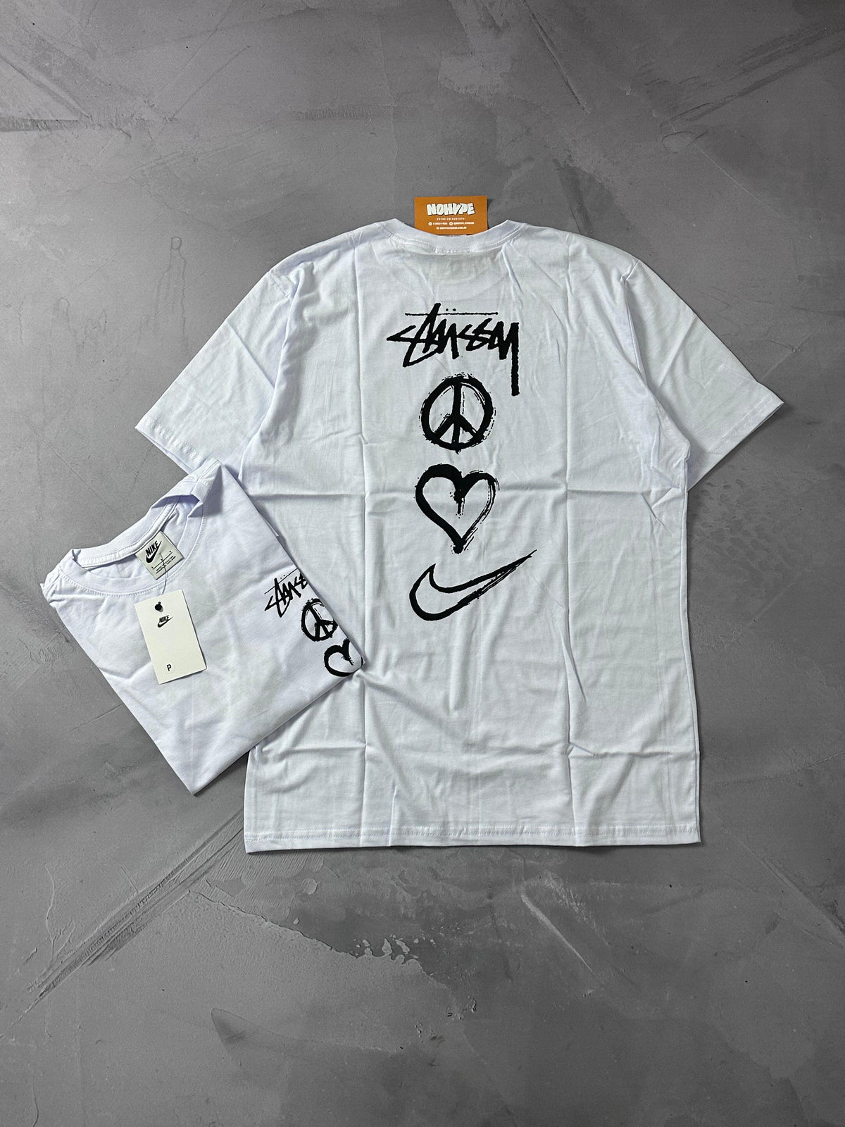 Camiseta Nike x Stussy Peace - Branco