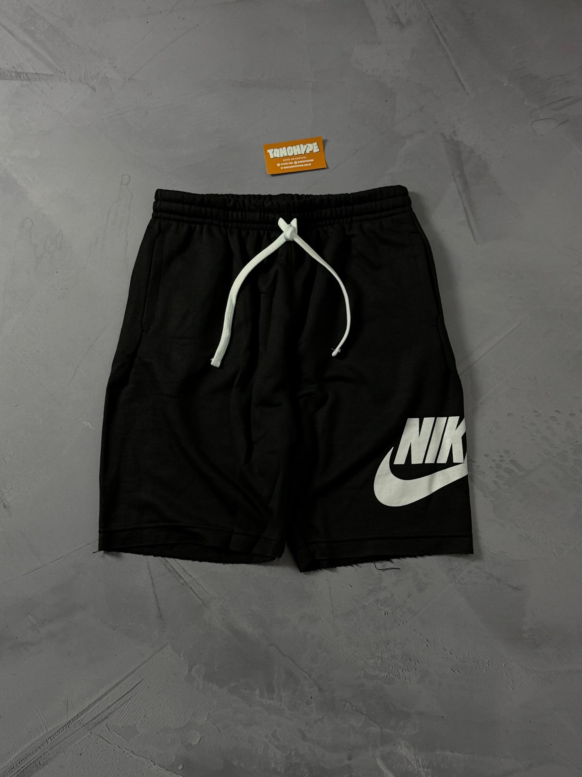 Shorts Moletom Nike Icon - Preto
