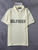 Polo Tommy Hilfiger Letreiro - OffWhite