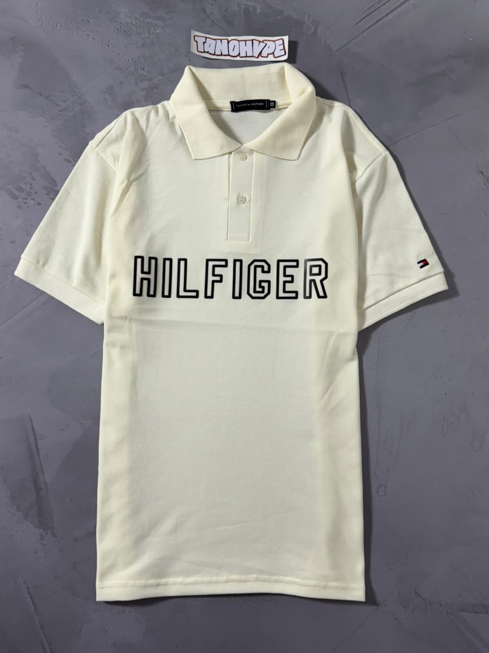 Polo Tommy Hilfiger Letreiro - OffWhite