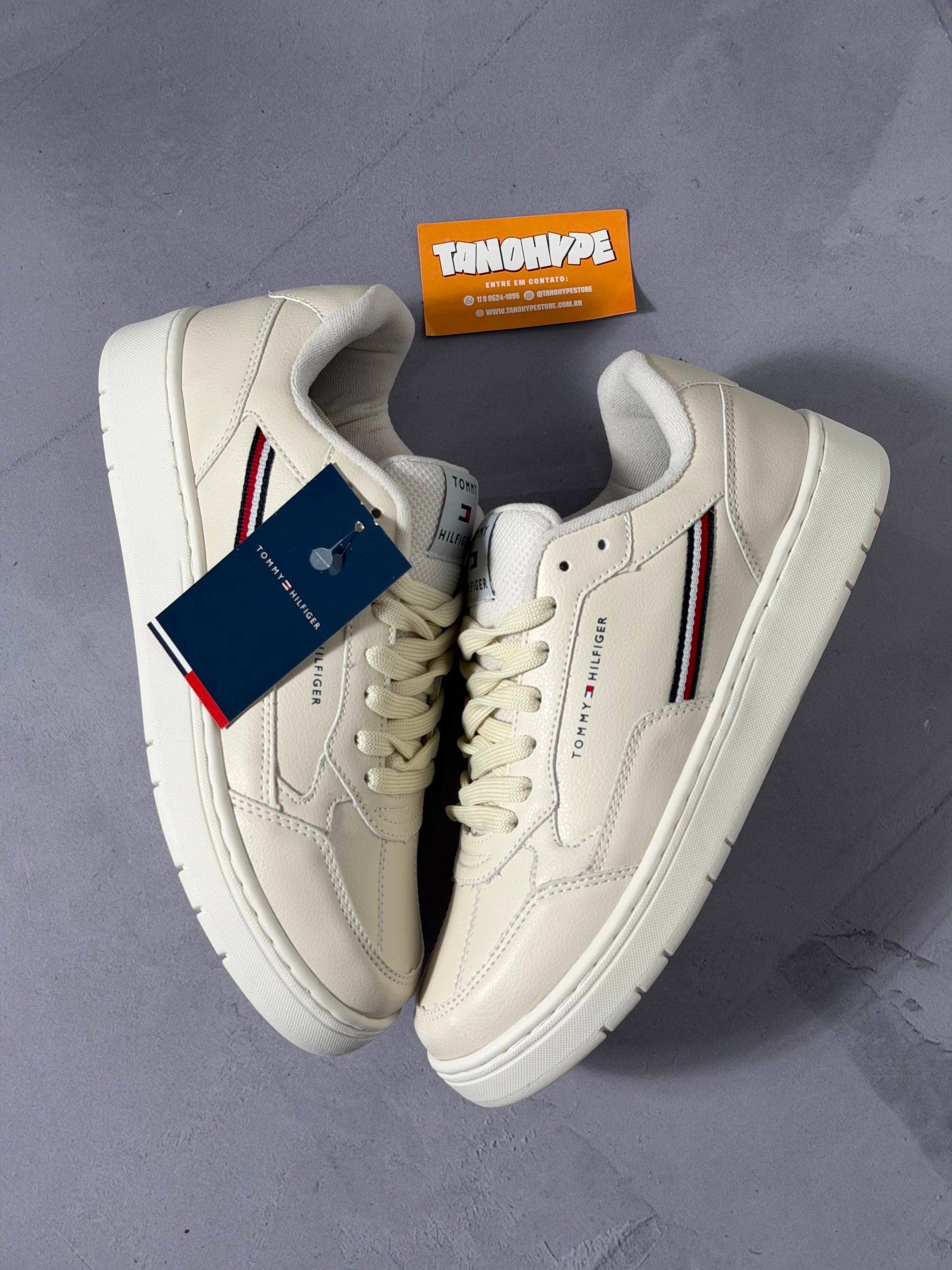 Tênis Tommy Hilfiger Basket Core - Bege