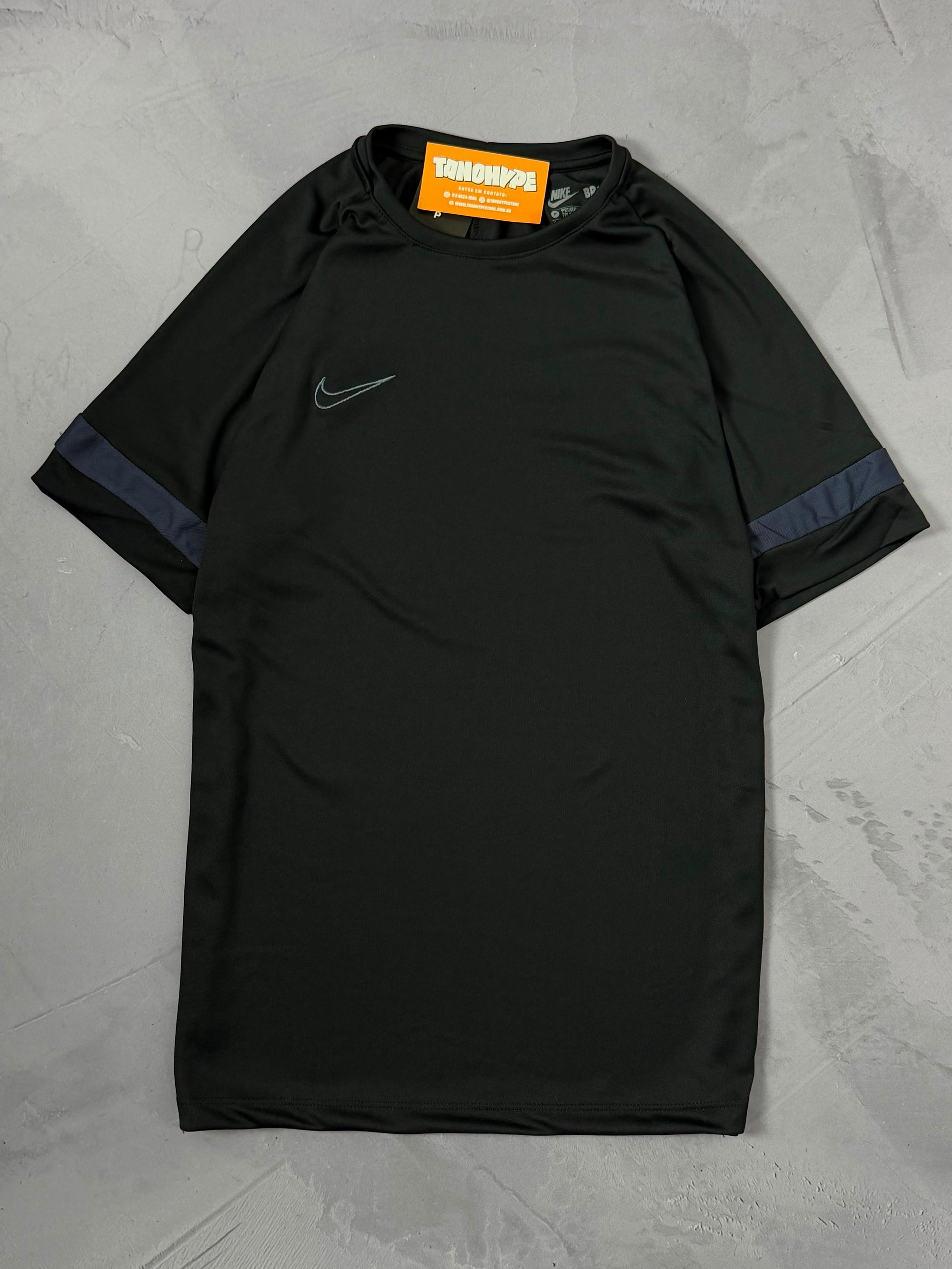 Camiseta Nike Dri Fit Academy 2021 - Preta/Azul