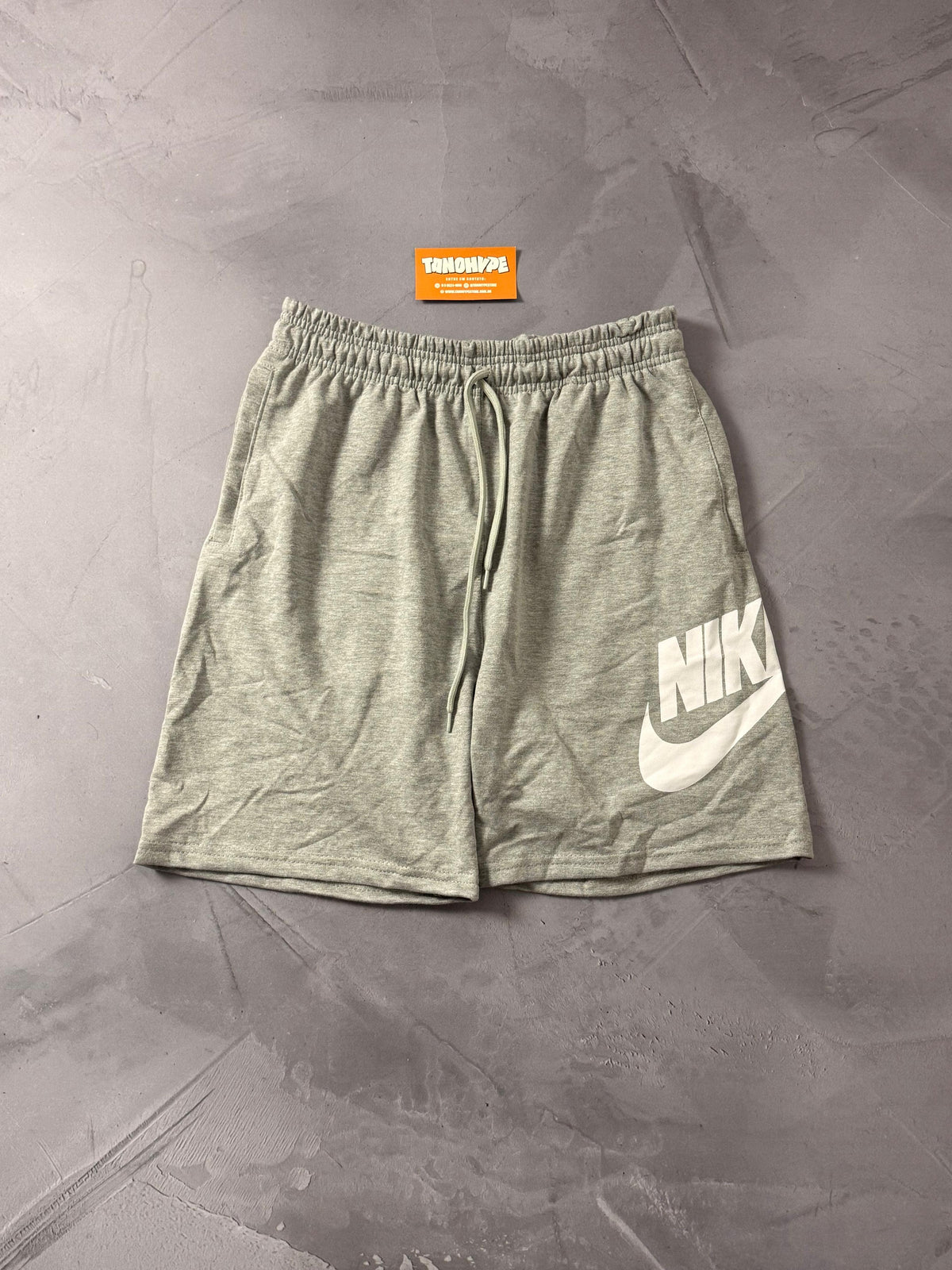 Shorts Moletom Nike Icon - Cinza