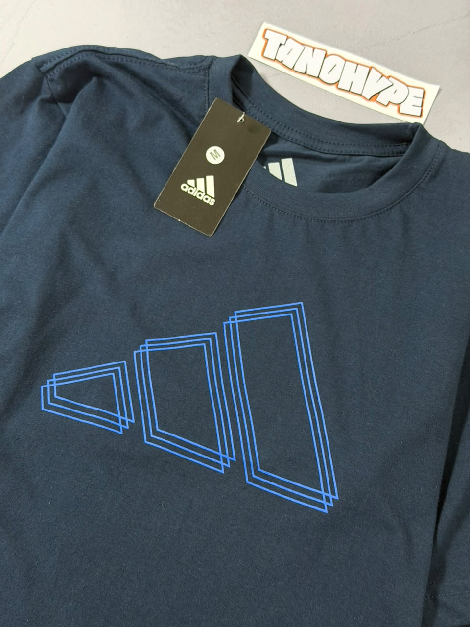 Camiseta Adidas Logo Vazada - Azul Marinho