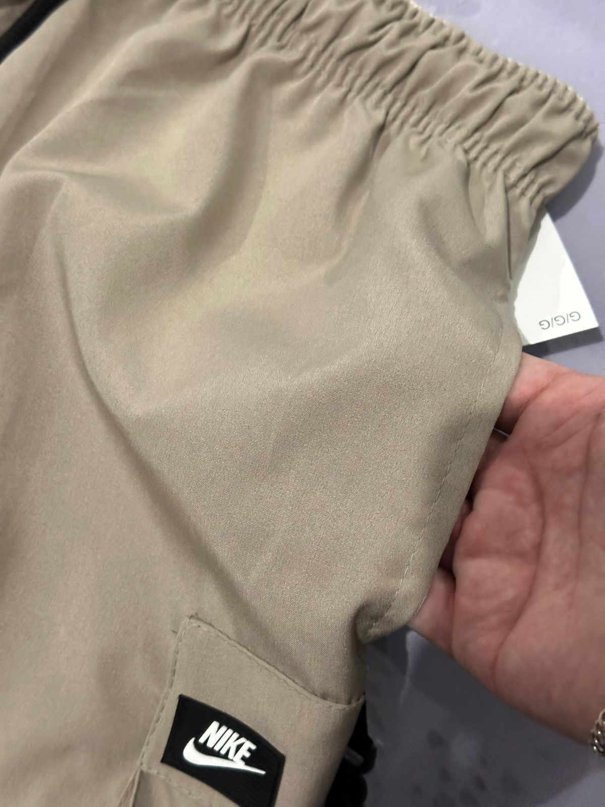 Shorts Tactel Nike Cargo - Caqui