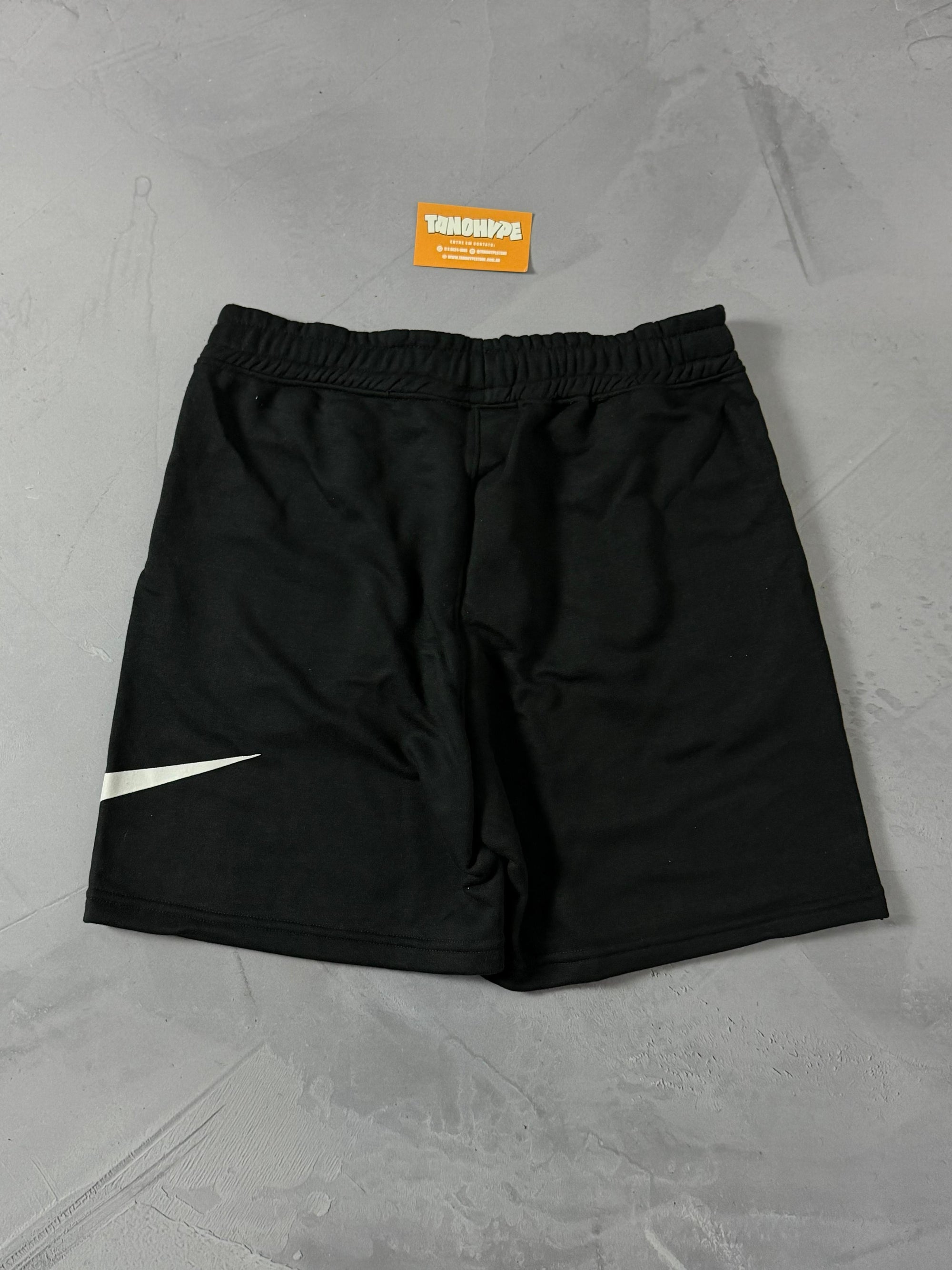 Shorts Moletom Nike Big Swoosh - Preto