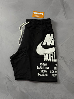 Shorts Moletom Nike World Tour - Preto
