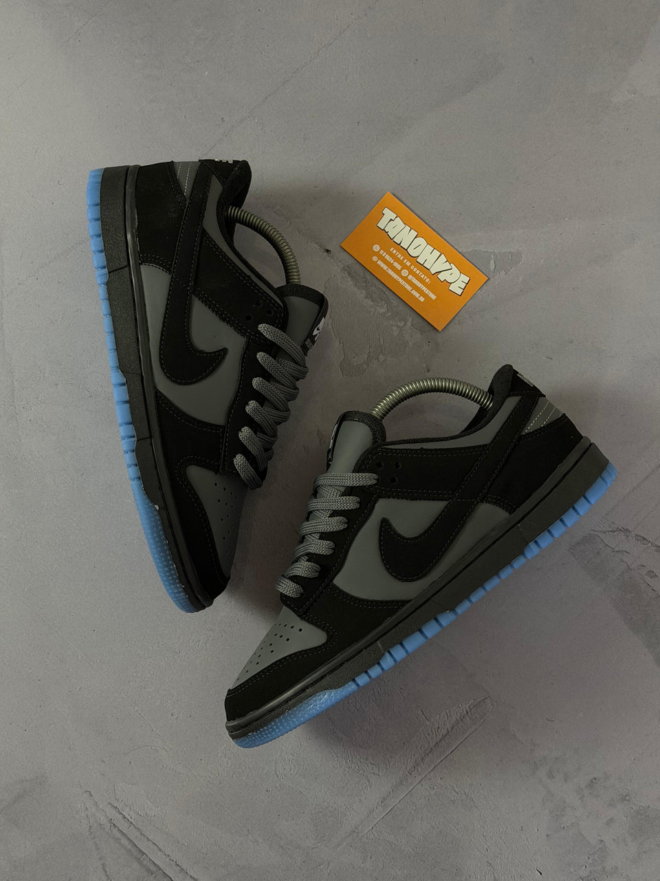 Tênis Nike Dunk - Black Blue Camurça