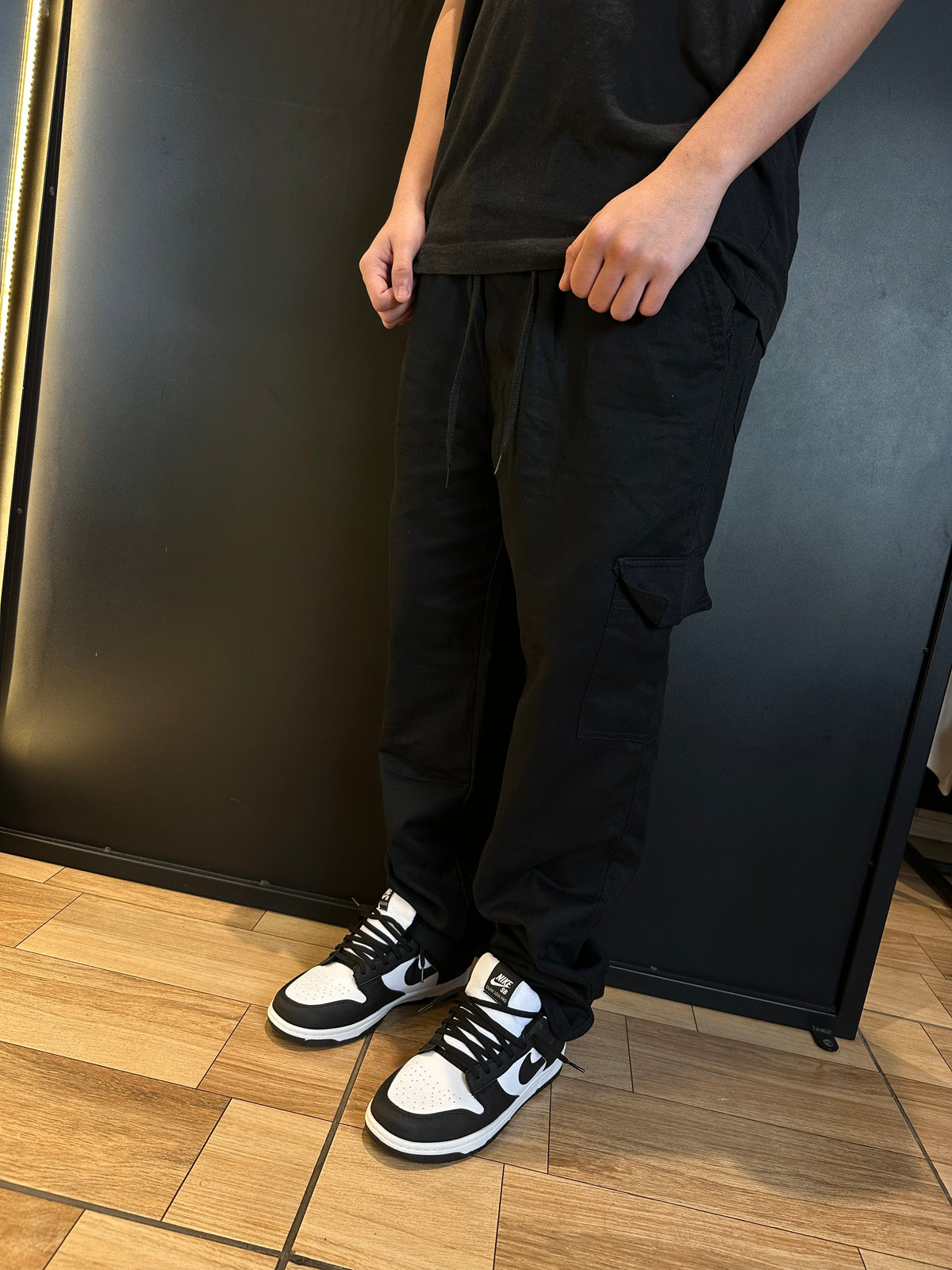 Calça Cargo Reta - Preta
