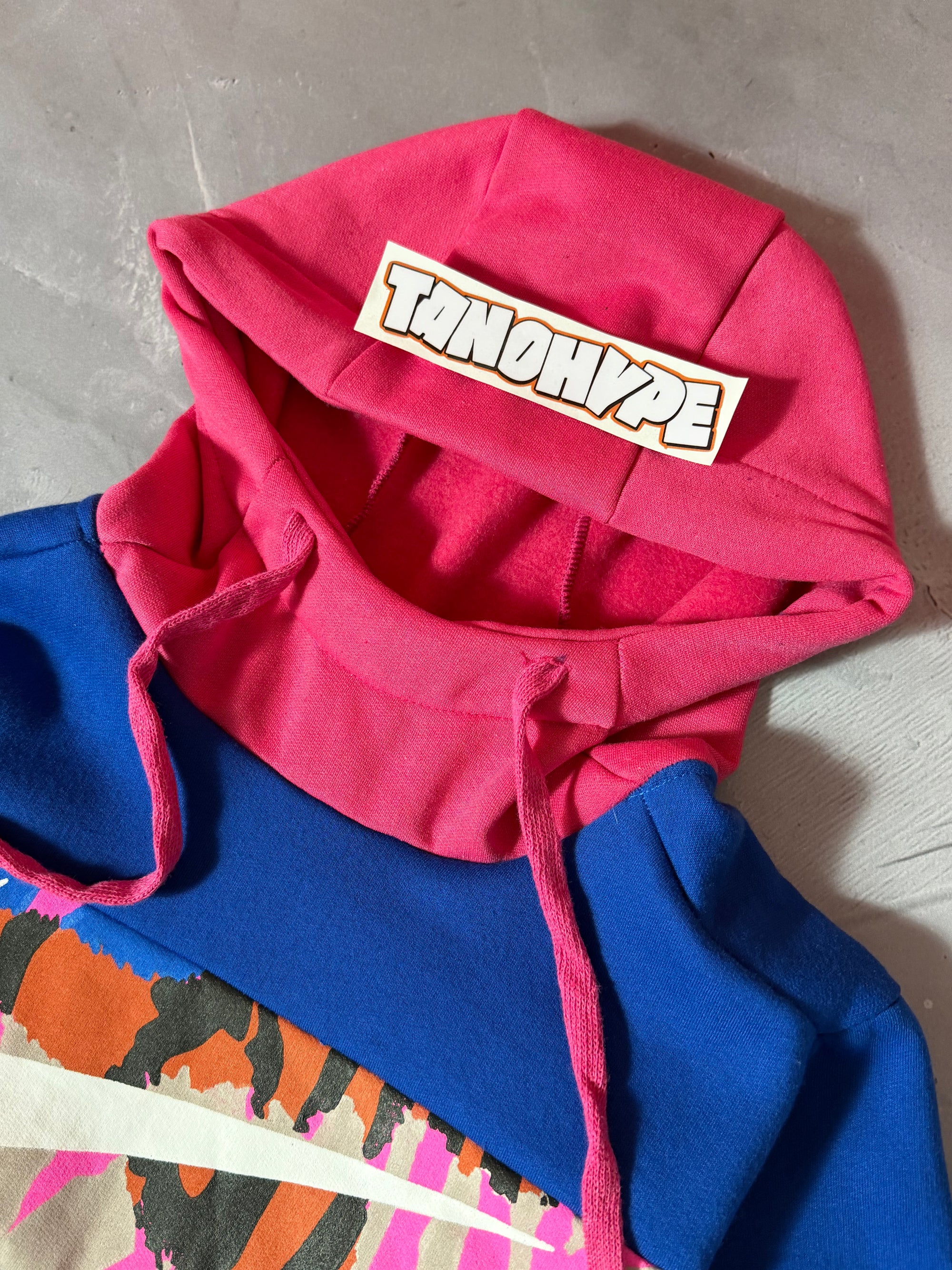 Moletom Nike Touca Rosa - Azul