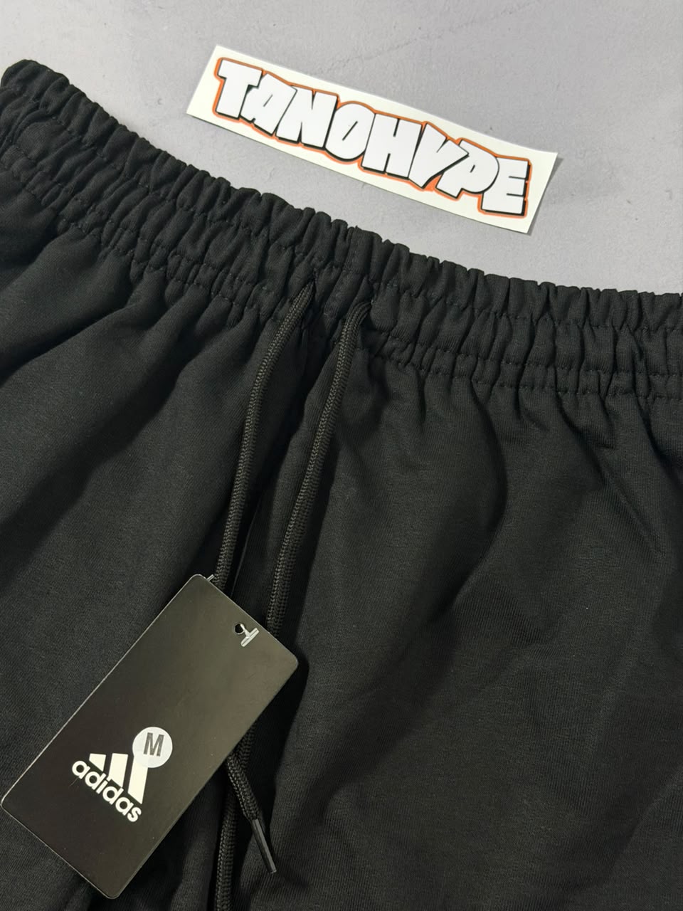 Shorts Tactel Adidas Logo - Preto