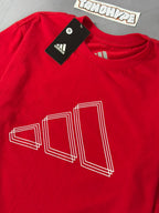 Camiseta Adidas Logo Vazada - Vermelho