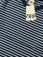 Camiseta Zara Listrada - Azul Marinho