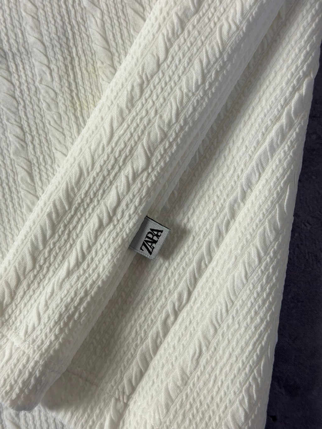 Camiseta Zara Tricô - Off White