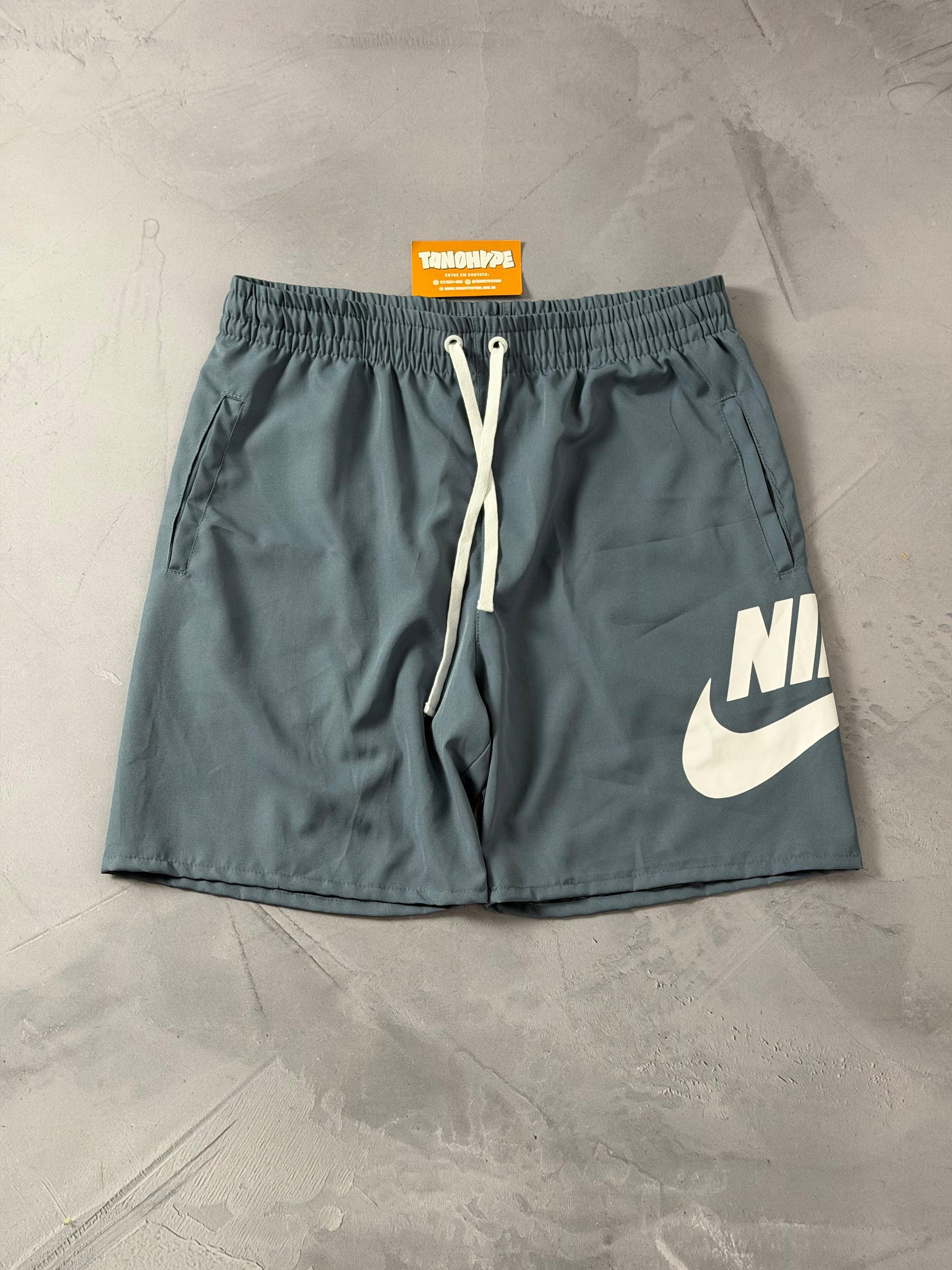 Shorts Tactel Nike Club - Azul Petróleo