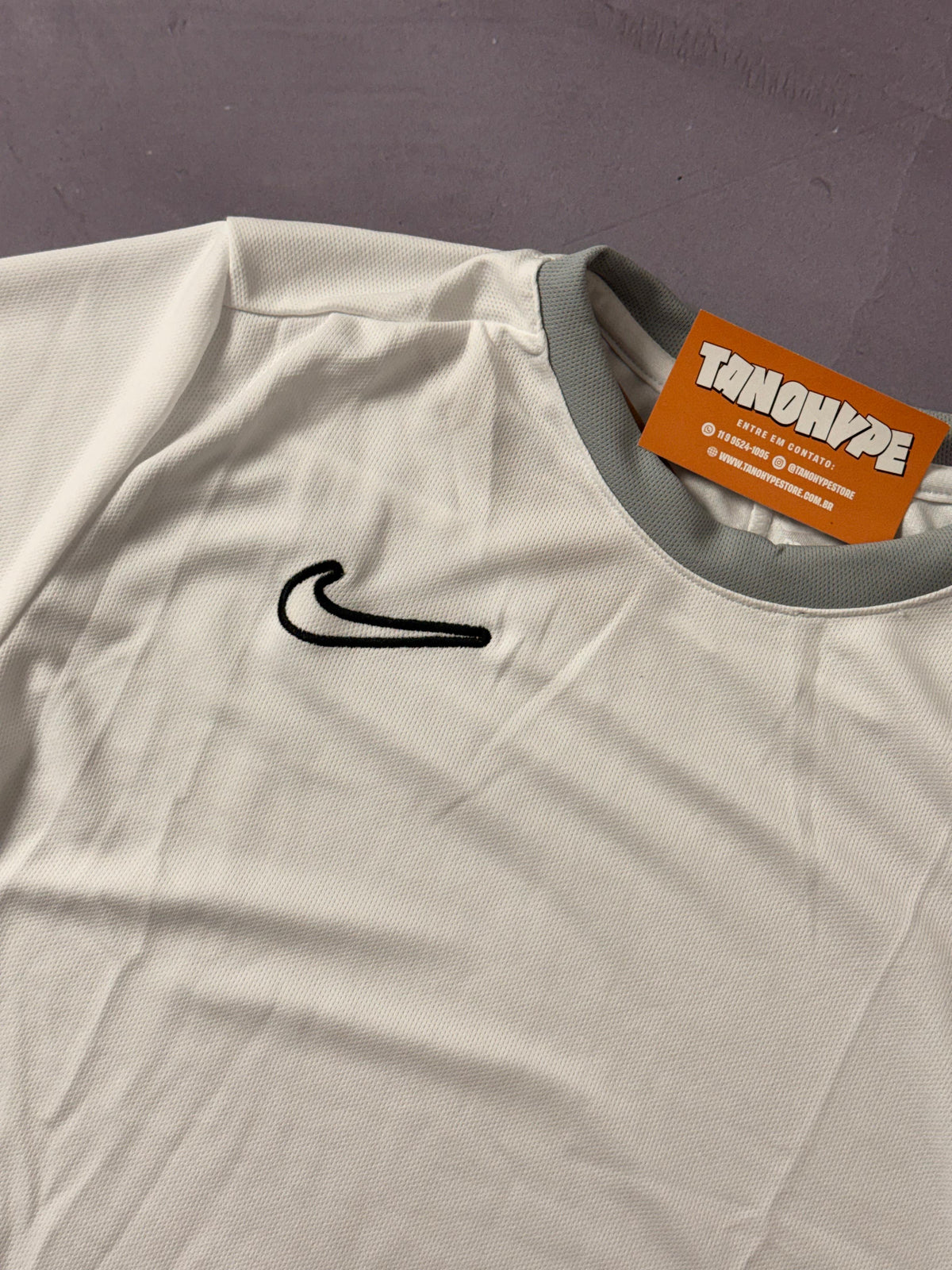 Camiseta Nike Dri Fit Academy 25 - Branca/Cinza