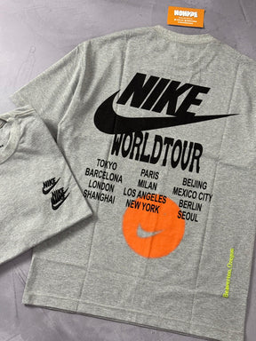 Camiseta Nike World Tour - Cinza