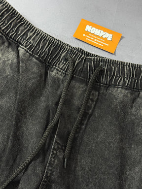 Calça Cargo Reta - Jeans Estonado
