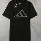 Camiseta Adidas Logo Vazada - Preto