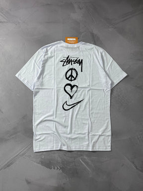 Camiseta Nike x Stussy Peace - Branco