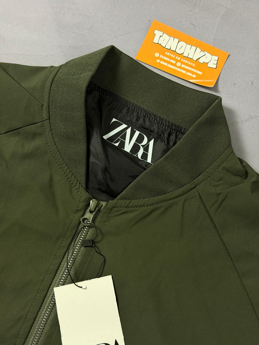 Jaqueta Zara Verde Militar