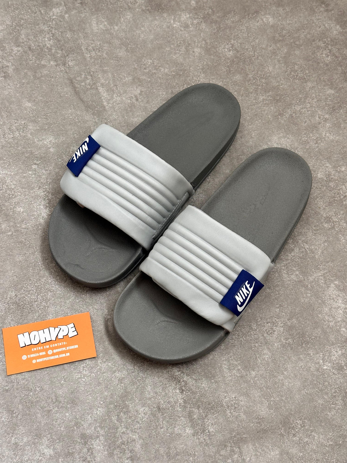 Chinelo Slide Nike Offcourt Adjust - Cinza
