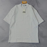Camiseta Oversized Zara Texturizada - Branco
