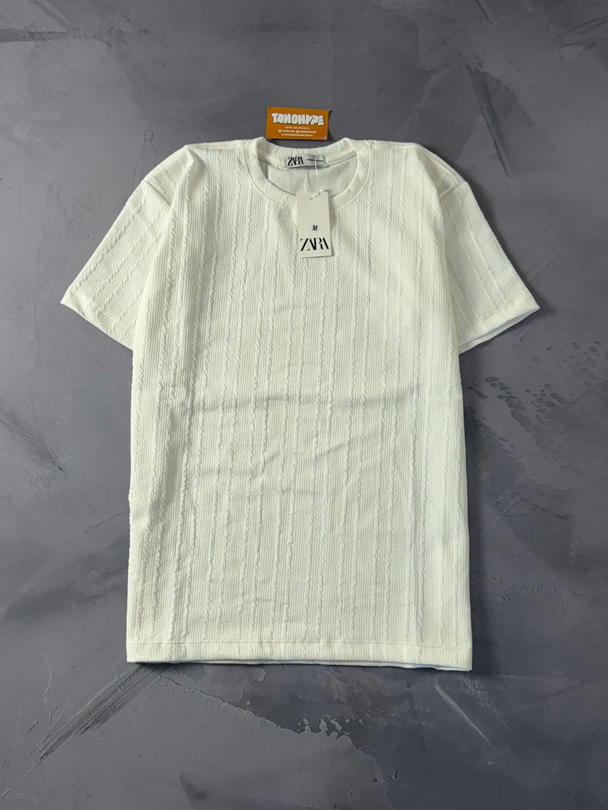 Camiseta Zara Tricô - Off White
