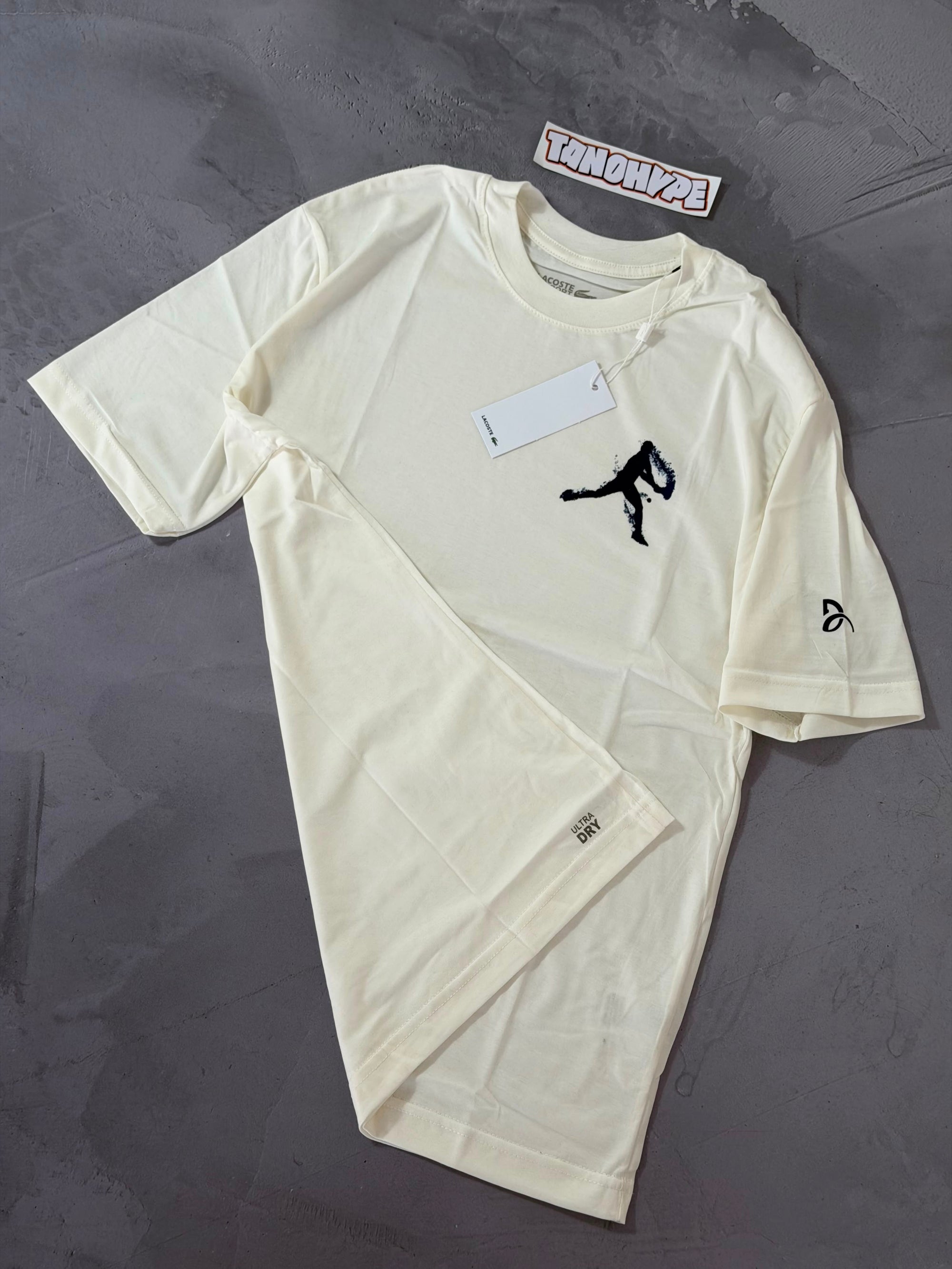 Camiseta Lacoste x Djokovic - Creme