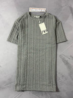 Camiseta Zara Texturizada - Cinza