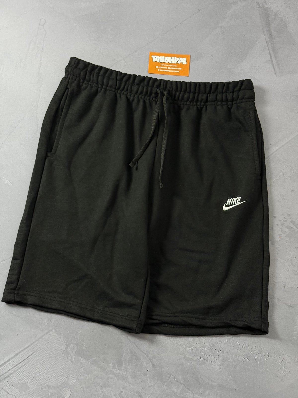 Shorts Moletom Nike Club - Preto