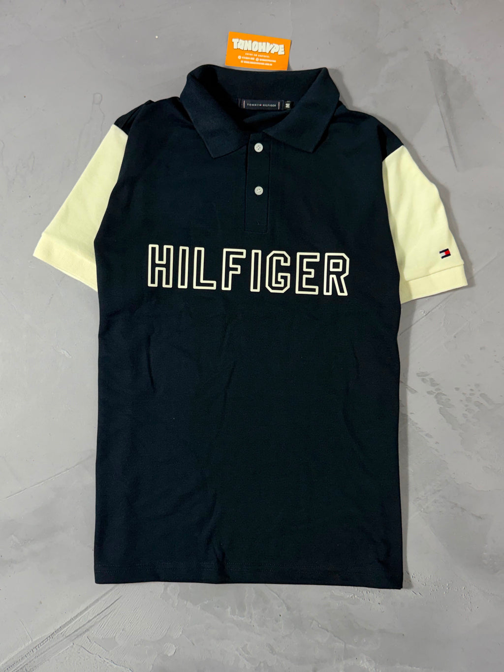 Polo Tommy Hilfiger - Azul/Creme