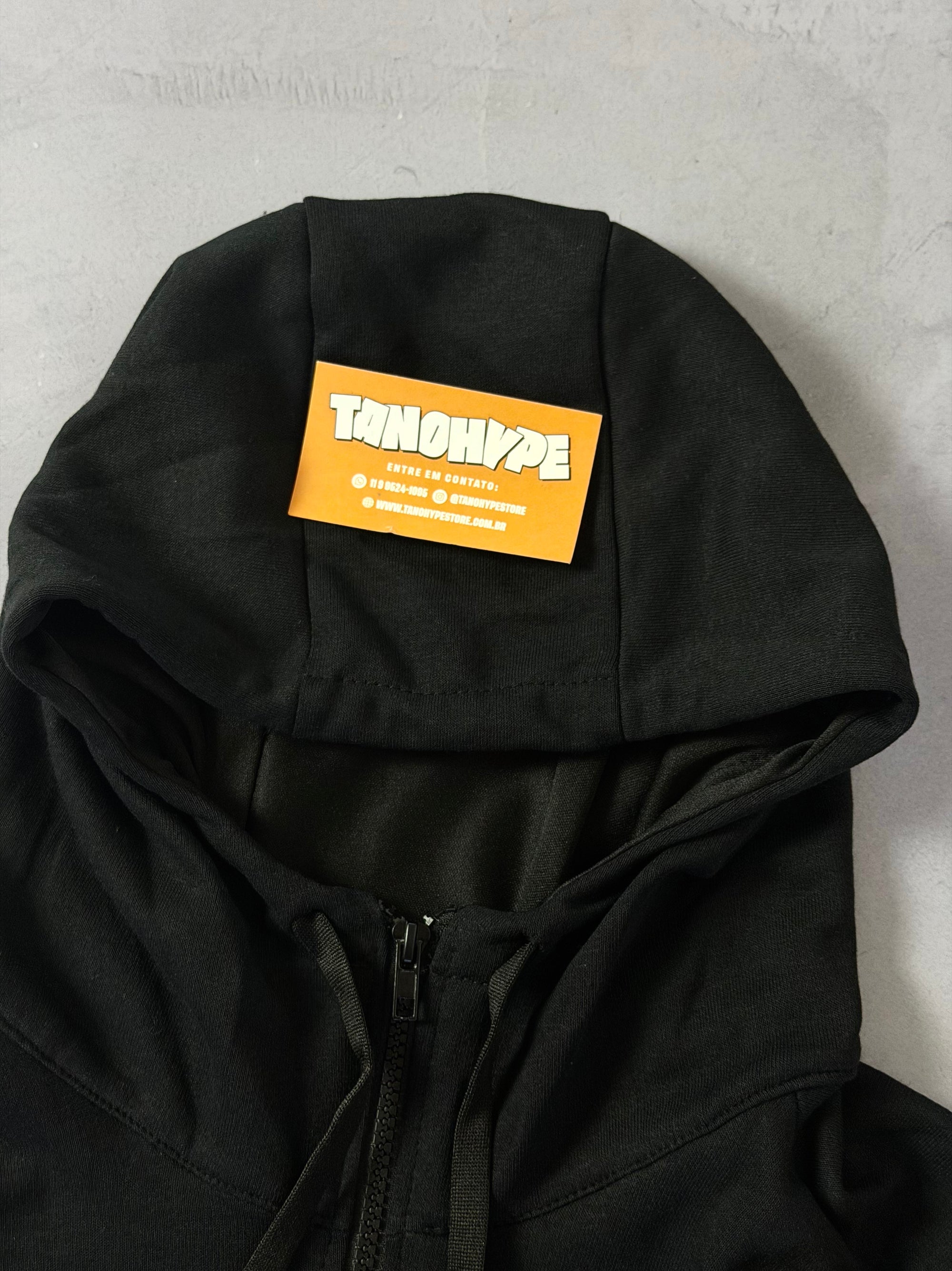 Moletom Nike Club C/Zíper - Preto