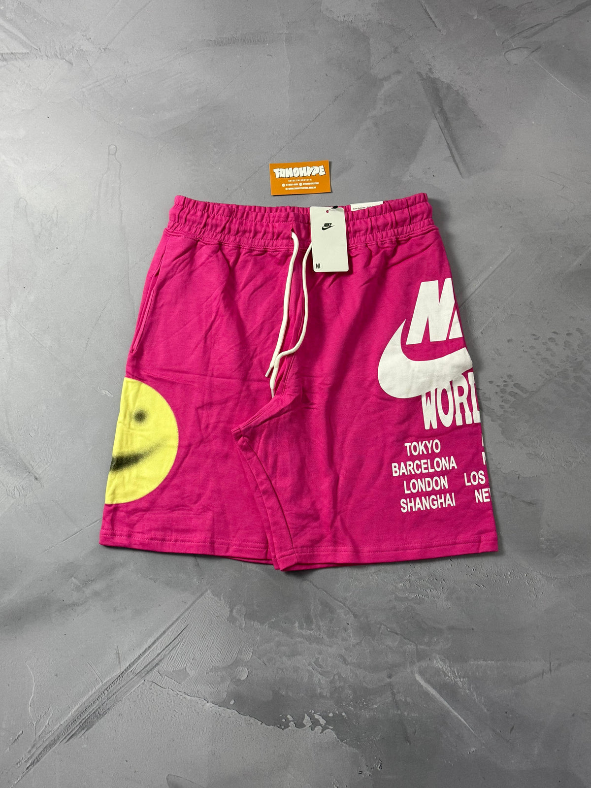 Shorts Moletom Nike World Tour - Rosa