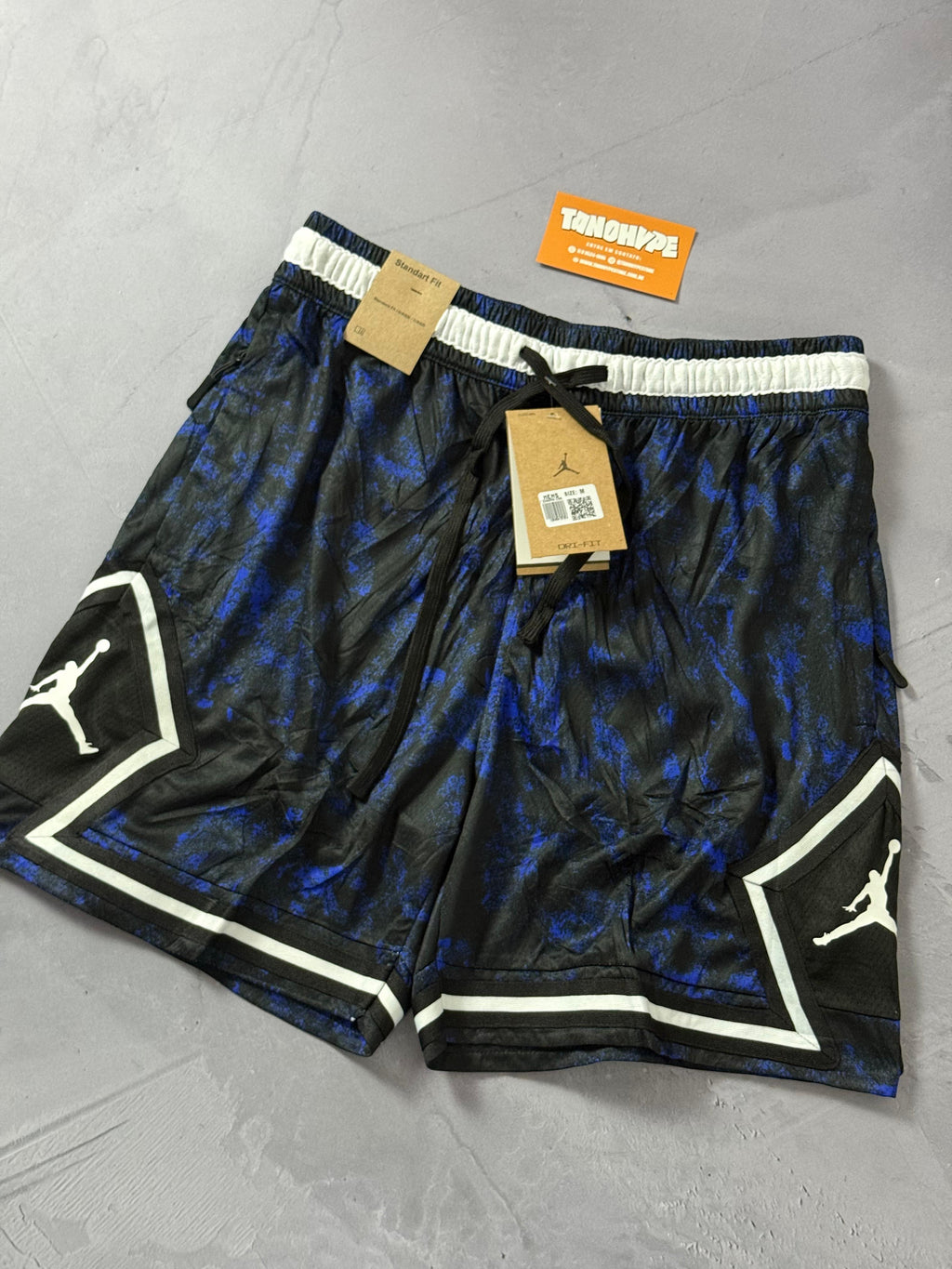 Shorts Jordan Diamond Dri Fit - Azul e Preto