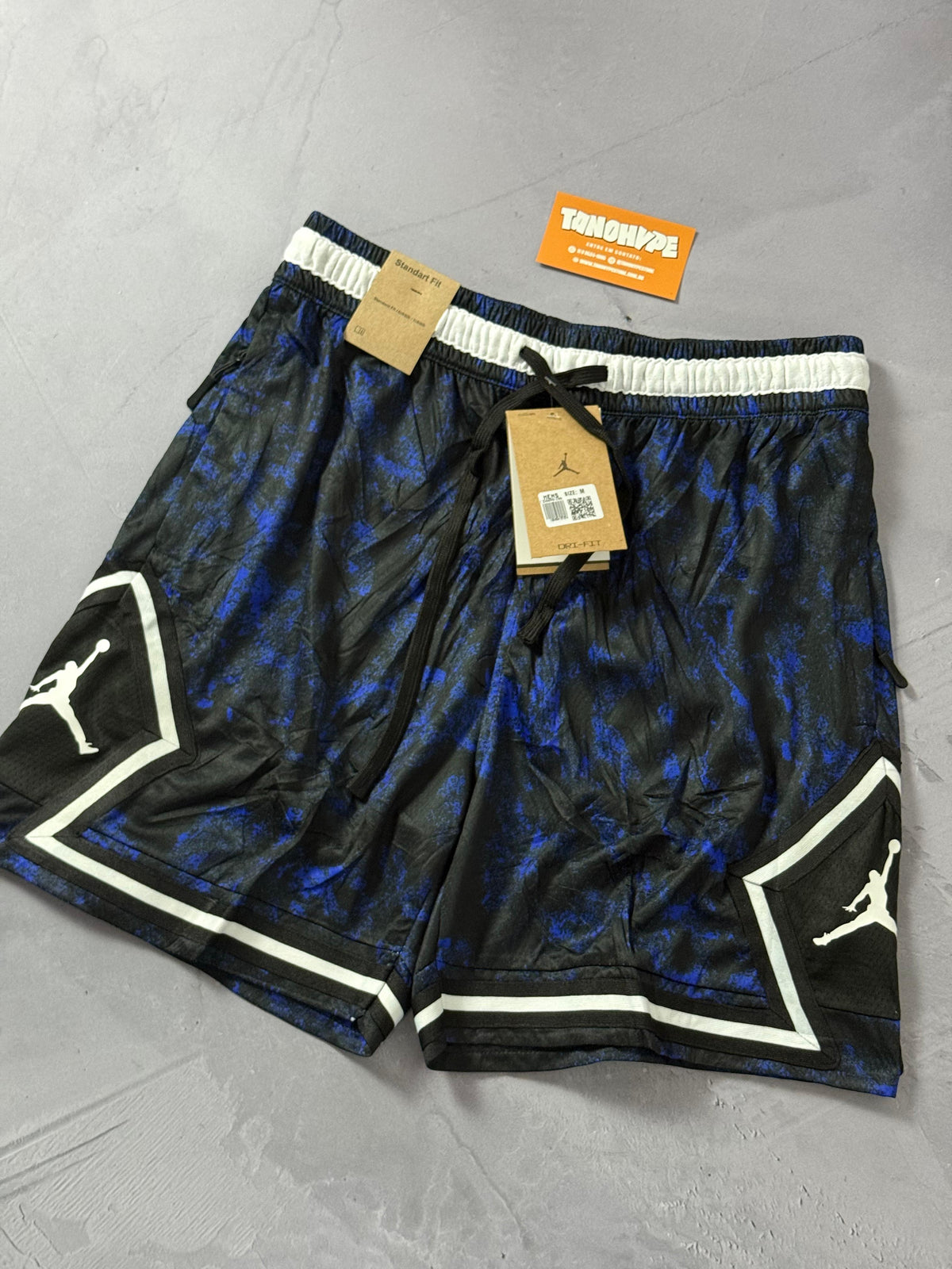 Shorts Jordan Diamond Dri Fit - Azul e Preto