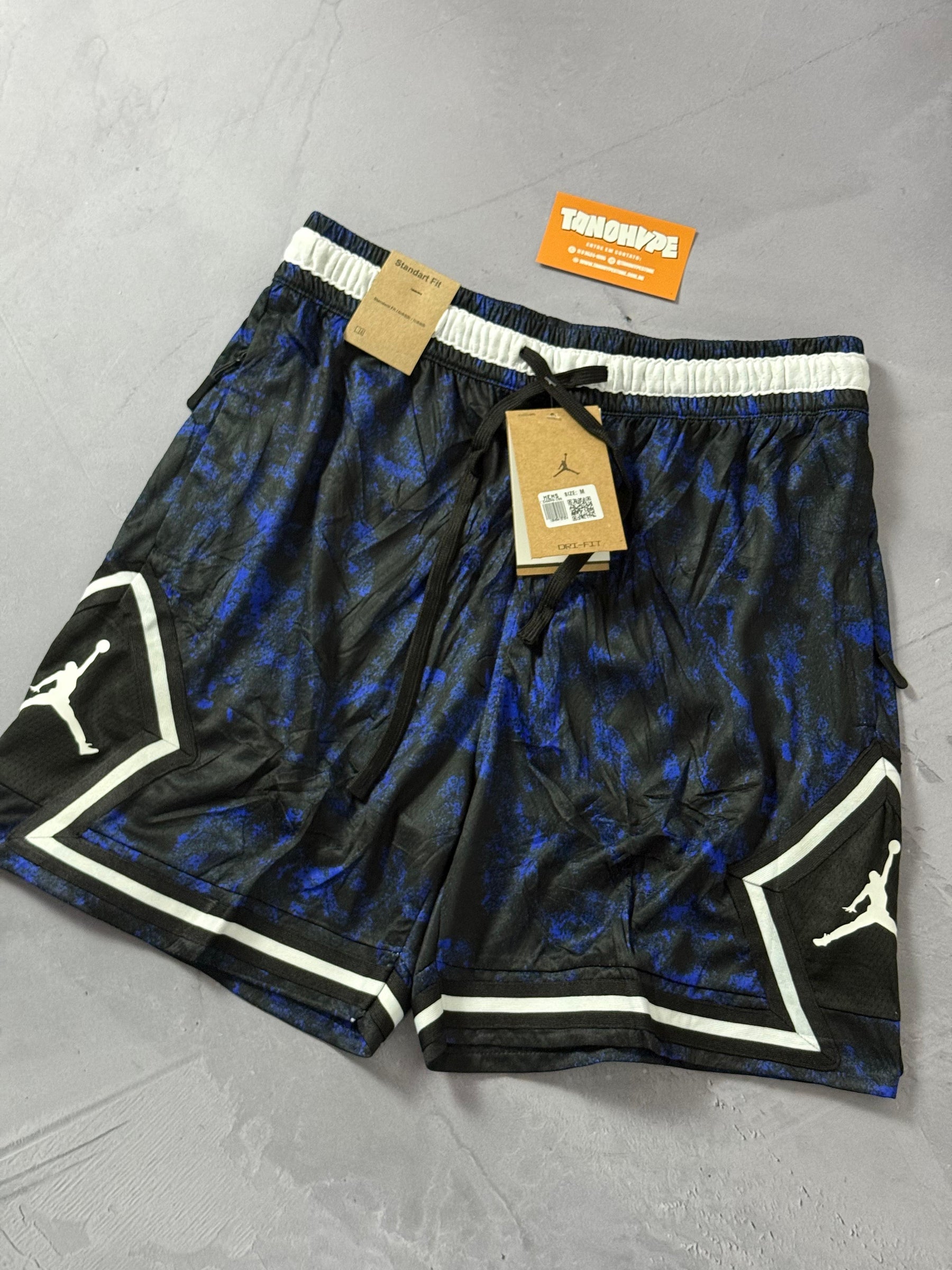 Shorts Jordan Diamond Dri Fit - Azul e Preto